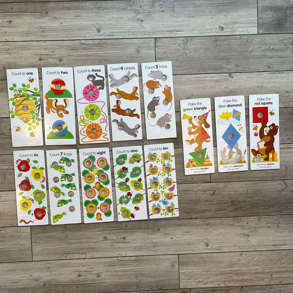 Melissa & Doug Poke-a-Dot! Numbers, Shapes & Colors Jumbo Learning Cards